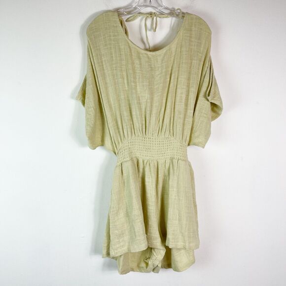 Free People NWT Yellow Pietro Tie Back Romper Size S - Picture 2 of 6